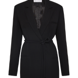 BLACK CREPE SHIFTING JACKET