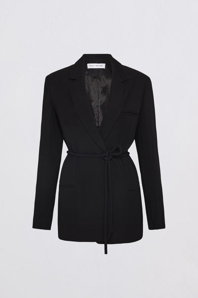 BLACK CREPE SHIFTING JACKET – Bianca Spender