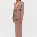 TAUPE SUITING SHIFTING JACKET