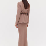 TAUPE SUITING SHIFTING JACKET