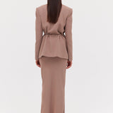 TAUPE SUITING SHIFTING JACKET