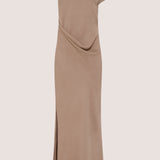 TAUPE SUITING LEONORA DRESS