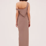 TAUPE SUITING LEONORA DRESS