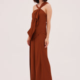 CINNAMON CREPE CONVERGING TOP