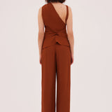 CINNAMON CREPE CONVERGING TOP