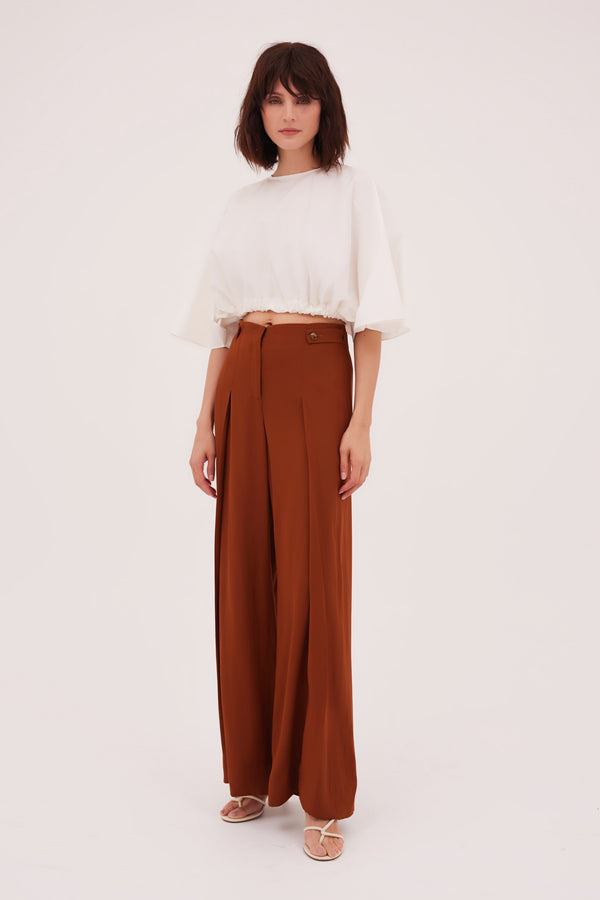 CINNAMON CREPE ELLIS PANT