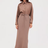 TAUPE SILK EPITOME SHIRT