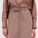 TAUPE SUITING RAFAEL SKIRT