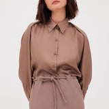 TAUPE SILK EPITOME SHIRT