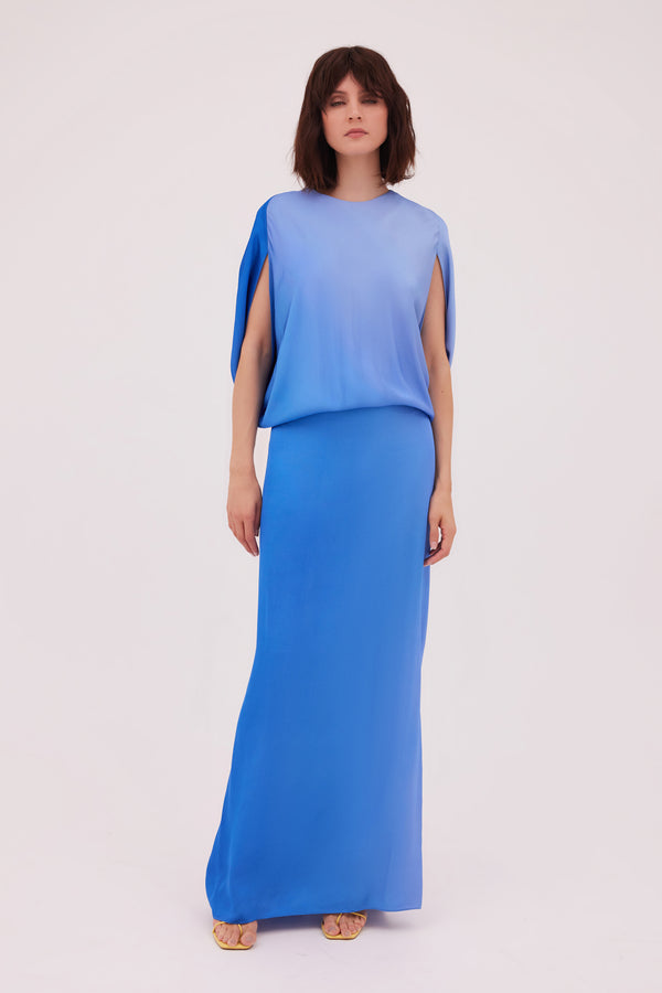 AZURE OMBRE SATIN FREEDOM GOWN