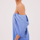 AZURE OMBRE SATIN PARAGON DRESS