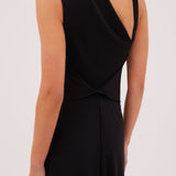 BLACK JERSEY CONVERGING GOWN