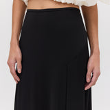 BLACK JERSEY EXPRESSION SKIRT