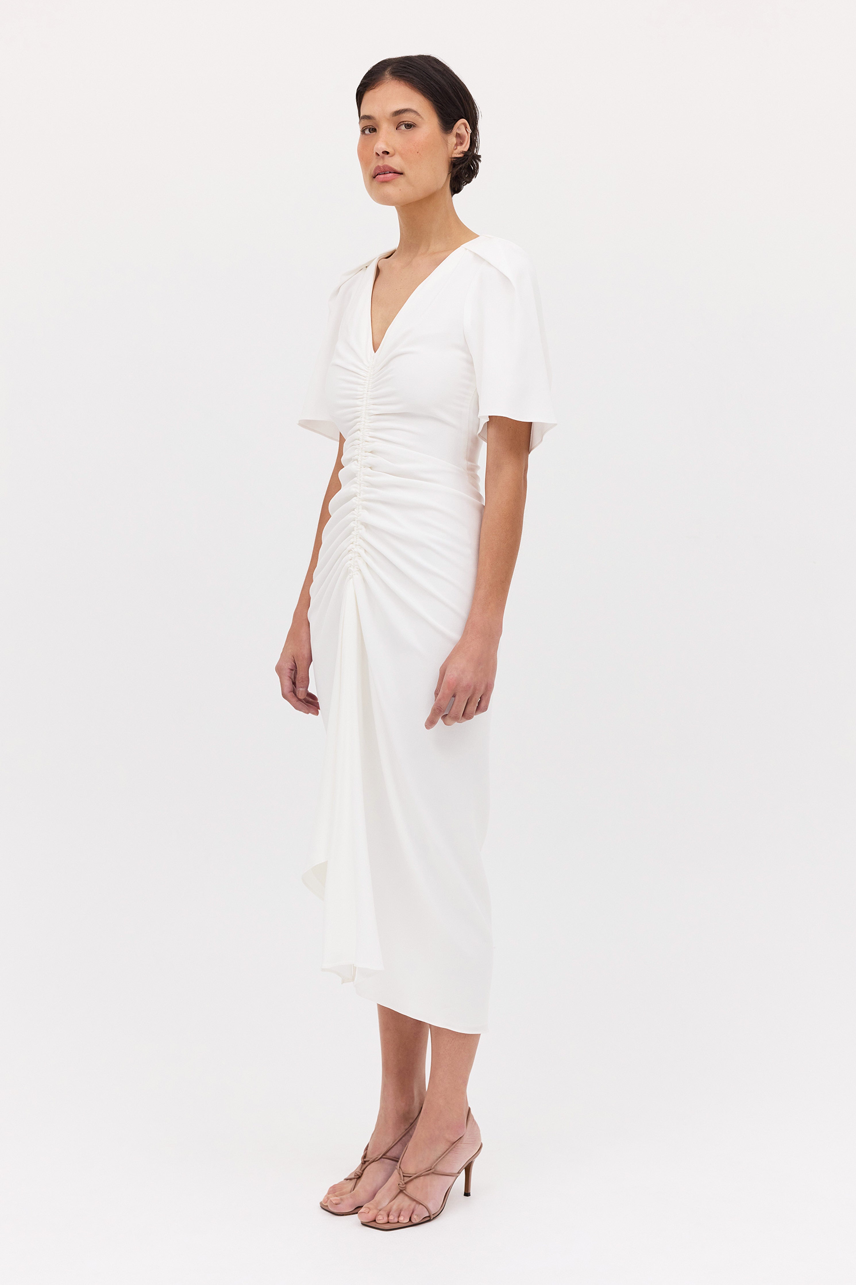 IVORY SATIN BELLINI DRESS