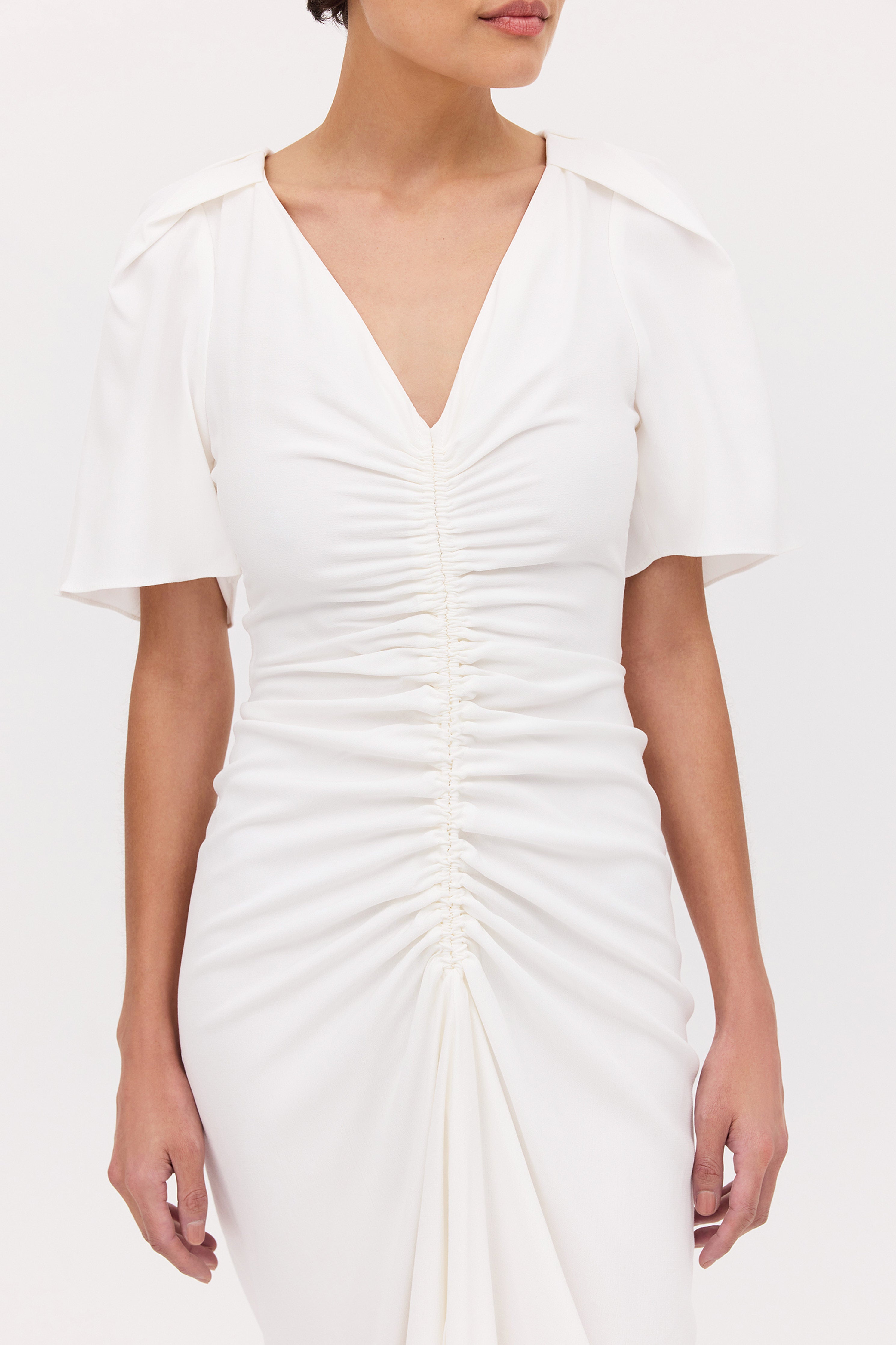 IVORY SATIN BELLINI DRESS