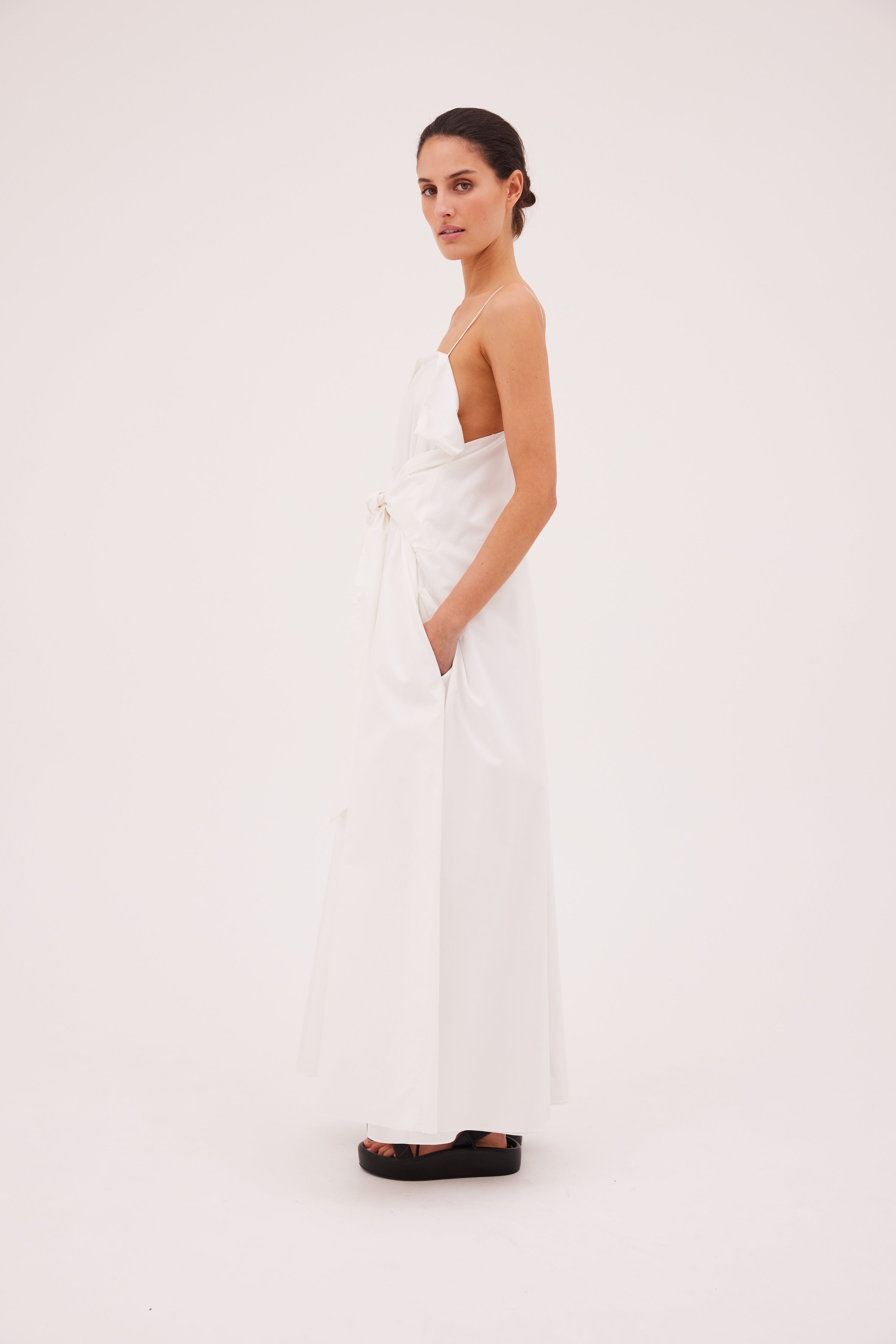 WHITE COTTON VALETTA DRESS – Bianca Spender