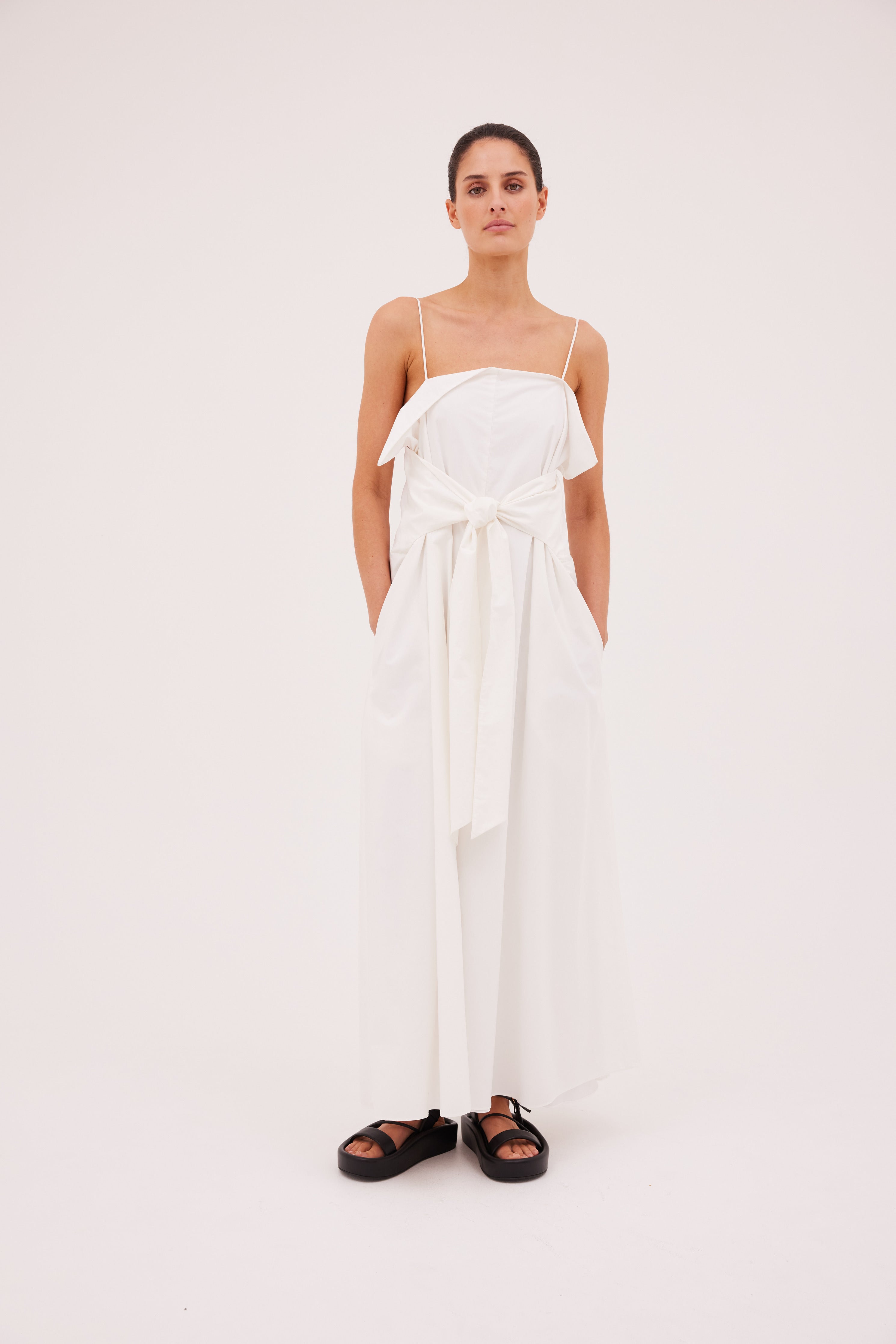 WHITE COTTON VALETTA DRESS – Bianca Spender