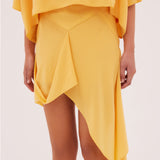 DAFFODIL SILK SPIRITED MINI SKIRT