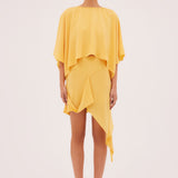 DAFFODIL SILK SPIRITED MINI SKIRT