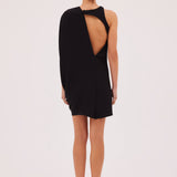 BLACK JERSEY SUITING DIVISION MINI DRESS