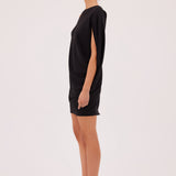 BLACK JERSEY SUITING DIVISION MINI DRESS