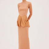 APRICOT PONTE DANCER DRESS