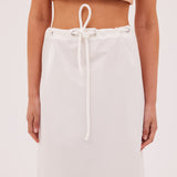 WHITE COTTON RAFAEL SKIRT