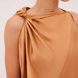 APRICOT SILK ROMA GOWN