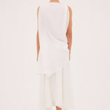 IVORY SATIN CREPE MAGRITTE TOP