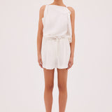 IVORY SATIN CREPE MAGRITTE TOP