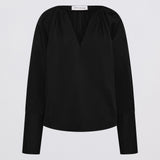 BLACK COTTON CIRCA SHIRT