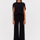 BLACK CREPE CLARISSA PANT