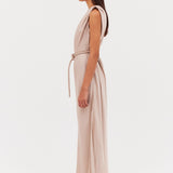 SAND SATIN IBIZA GOWN