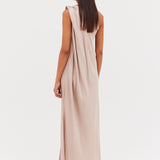 SAND SATIN IBIZA GOWN