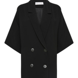 BLACK CREPE ARBUS COAT