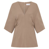 TAUPE SUITING STEPHANIE TOP