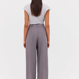 GREY WOOL KENT PANT