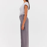 GREY WOOL KENT PANT