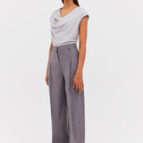 GREY WOOL KENT PANT