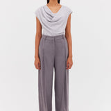 GREY WOOL KENT PANT