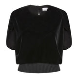 BLACK VELVET CRAWFORD TOP