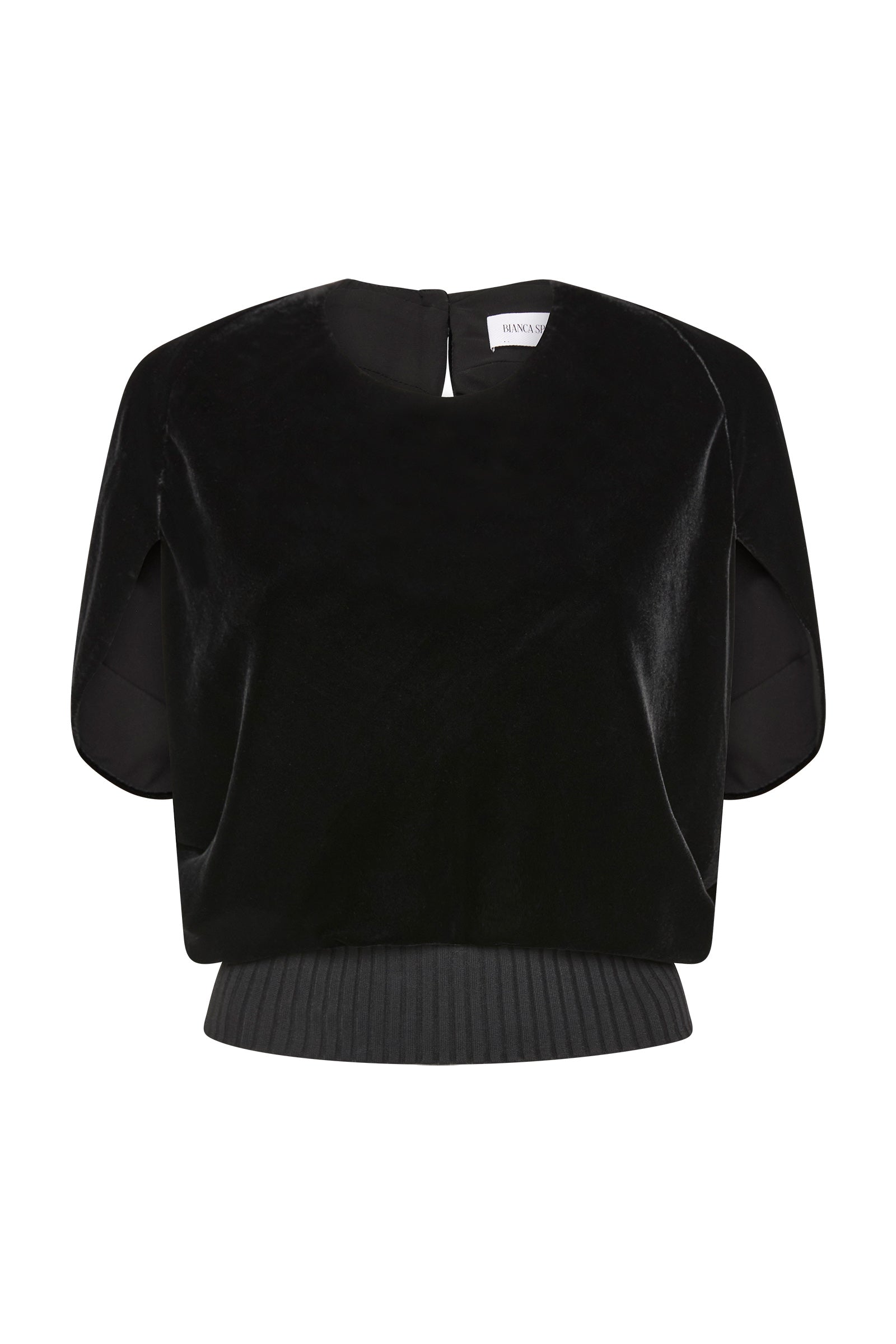 BLACK VELVET CRAWFORD TOP – Bianca Spender