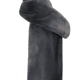 CHARCOAL FAUX FUR ENFOLD SCARF