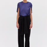 BLACK CREPE FLUENT PANT