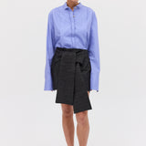 CORNFLOWER COTTON TUXEDO SHIRT