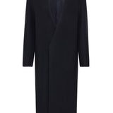 NAVY COATING ENFOLD COAT