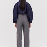 NAVY LUREX CAMPBELL CROP BOMBER