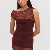 PLUM LACE SERENE DRESS