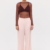 PINK CREPE RAY PANT
