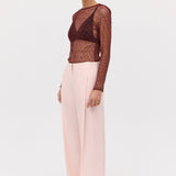 PINK CREPE RAY PANT